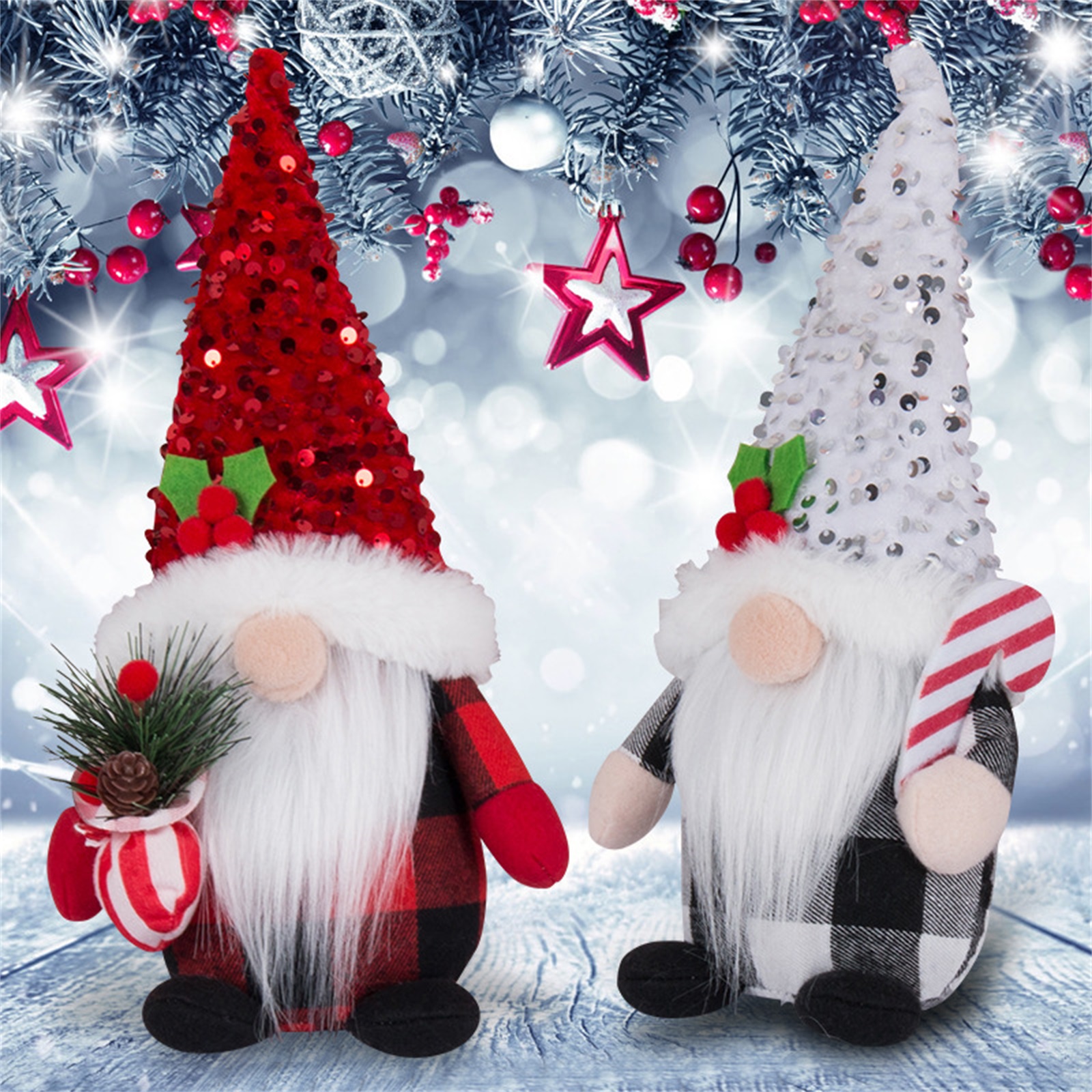 Home Bargains - Nordic Gnome Plush Faceless Doll Christmas