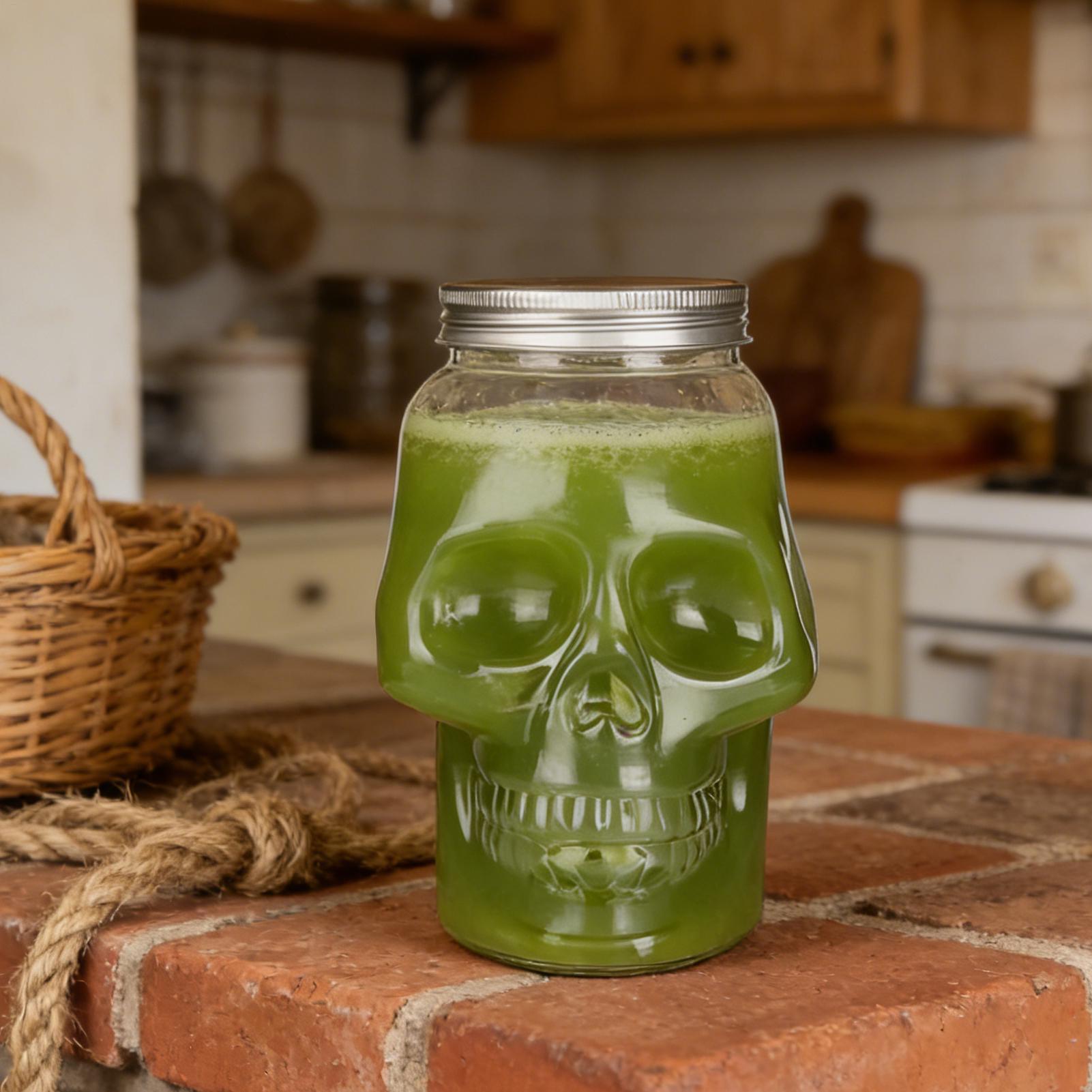 Skull Jars With Lid 500ml/800m - Home Bar Setup avaliação e preço