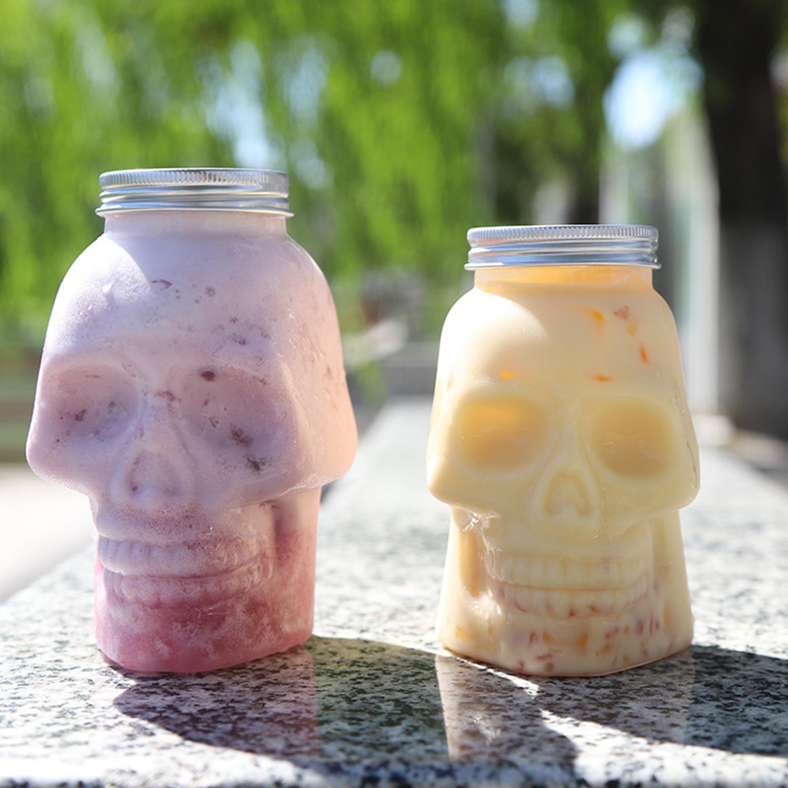 Skull Jars With Lid 500ml/800m - Home Bar Setup avaliação e preço