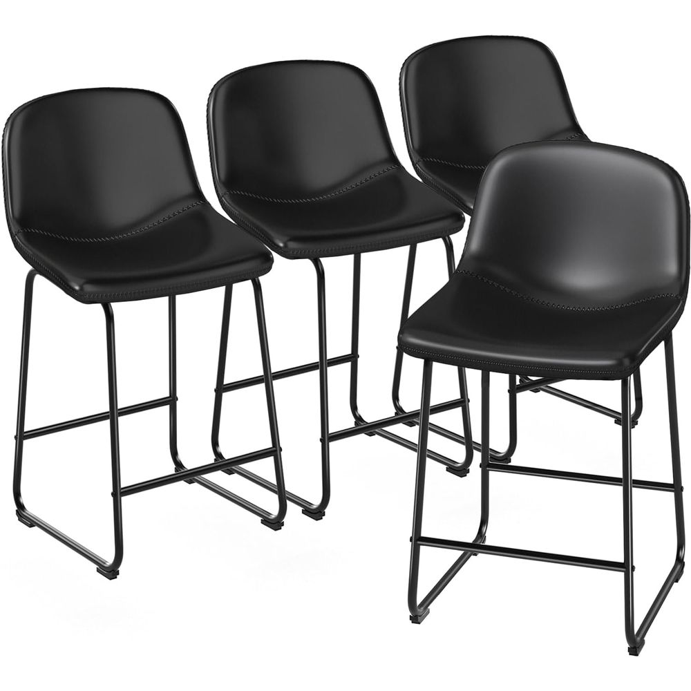 4-Piece Leather Dining Chairs  - Home Bar And Counter avaliação e preço