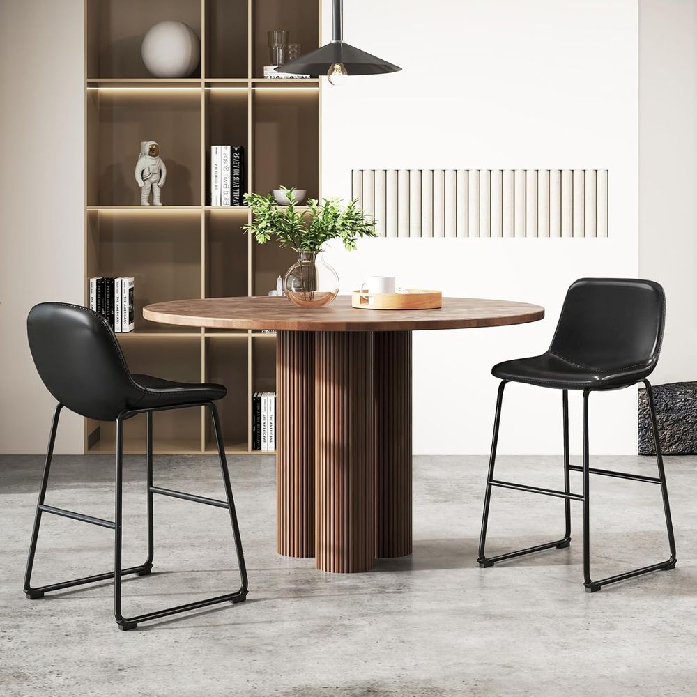 4-Piece Leather Dining Chairs  - Home Bar And Counter avaliação e preço