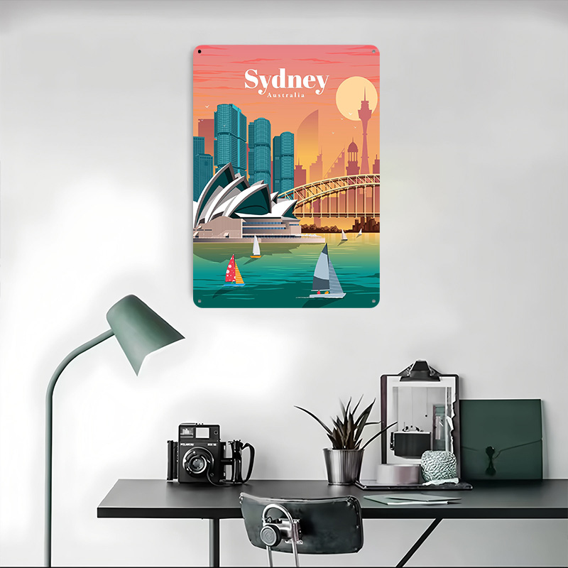 Sydney Poster Wall Art Retro V - Home Bar Sydney avaliação e preço