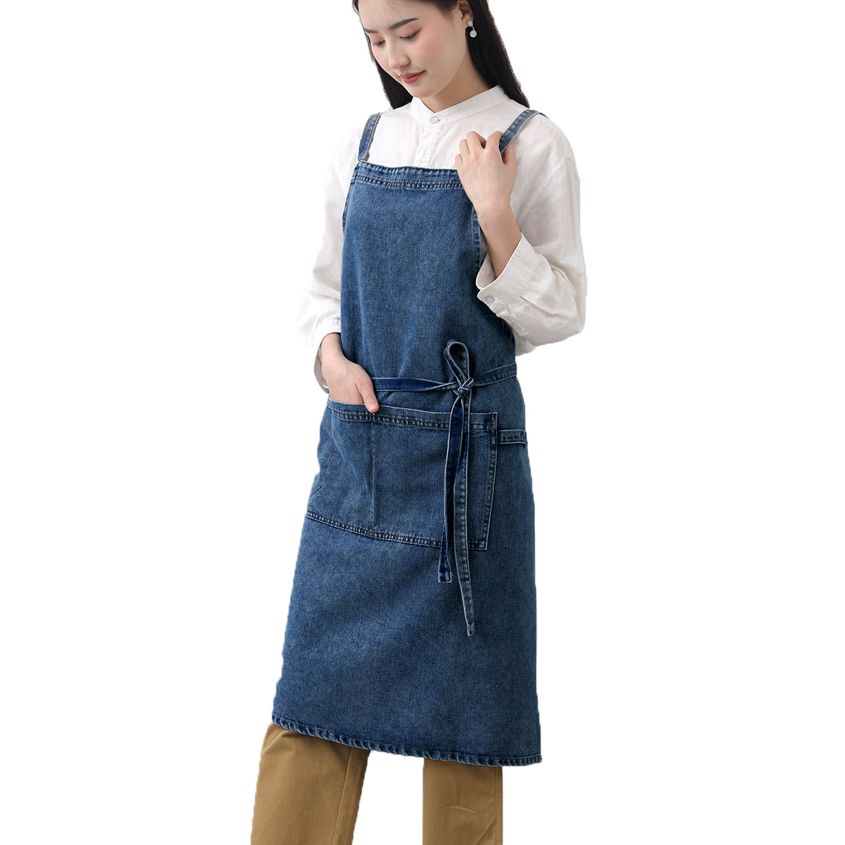 Denim Apron Cotton Korean Canv - Home Barber avaliação e preço
