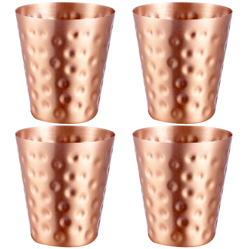 4Pcs New 100% Copper Cups Pure - Mule Copper Mug avaliação e preço