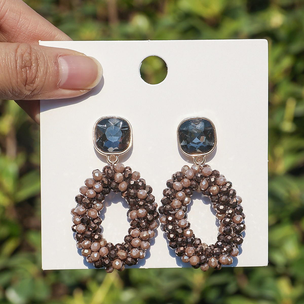 ZGMXR Rice bead earrings Circl - Old Fashioned Glass avaliação e preço