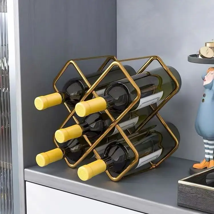 5 Grid Iron Metal Wine Rack Re - Home Bar And Cabinet avaliação e preço