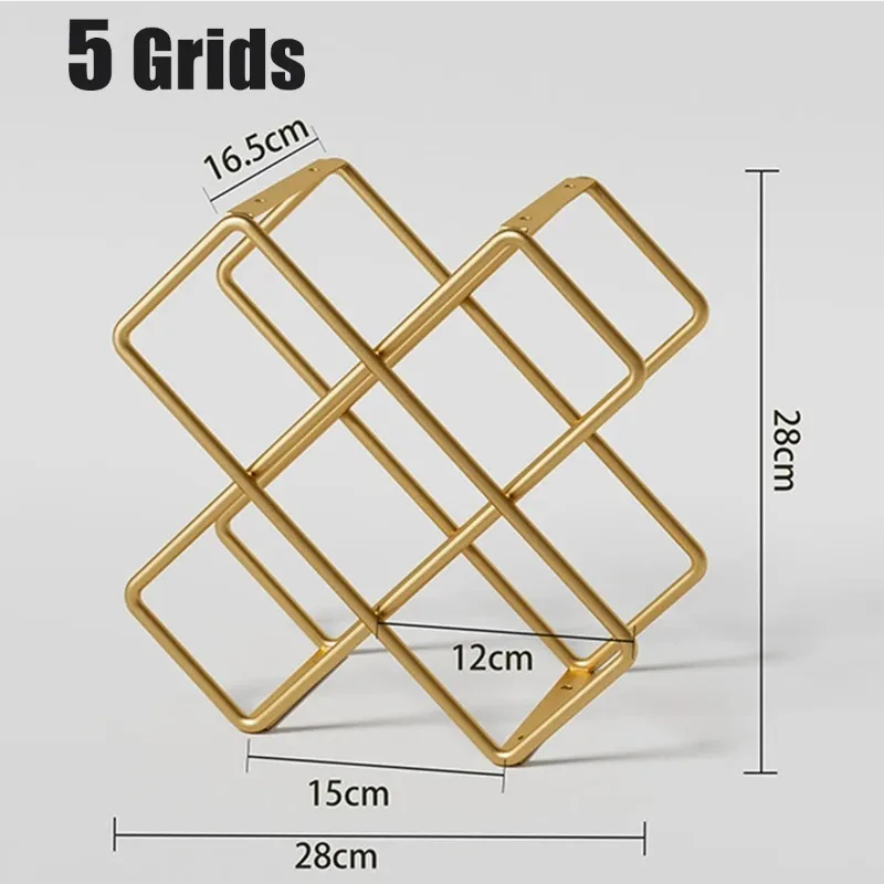 5 Grid Iron Metal Wine Rack Re - Home Bar And Cabinet avaliação e preço