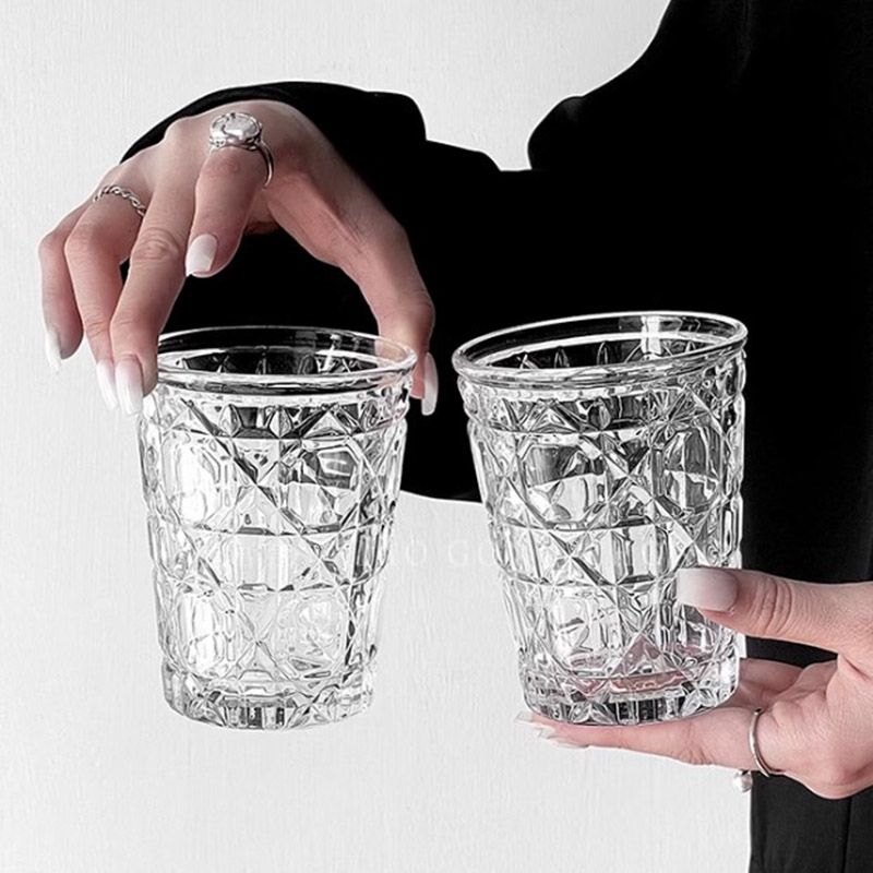 2pcs 310ml Vintage Diamond Pat - Old Fashioned Glass avaliação e preço