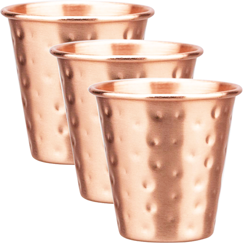 3Pcs New 60ml 100% Copper Cups - Mule Copper Mug avaliação e preço