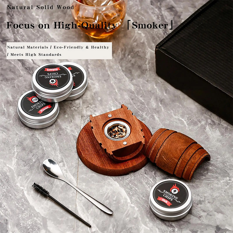 Wooden Cocktail Smoker Kit Smo - Smoking Gun Kit avaliação e preço