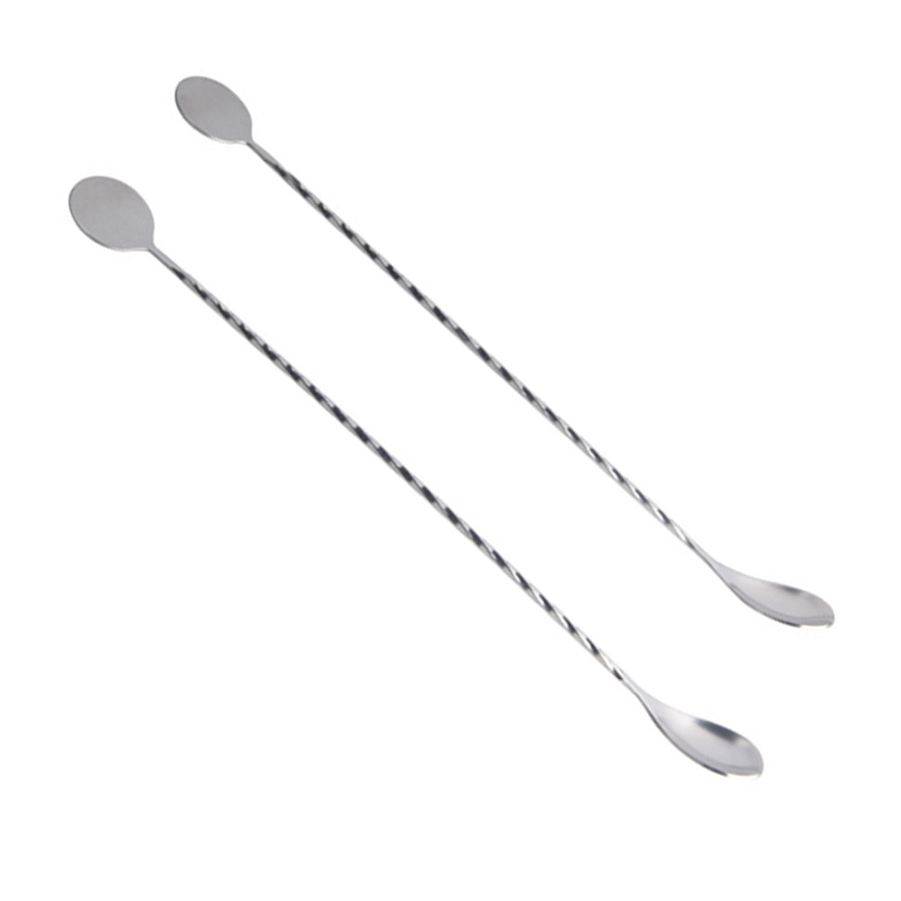 2Pcs Stainless Steel Cocktail  - Bar Spoon Twisted avaliação e preço