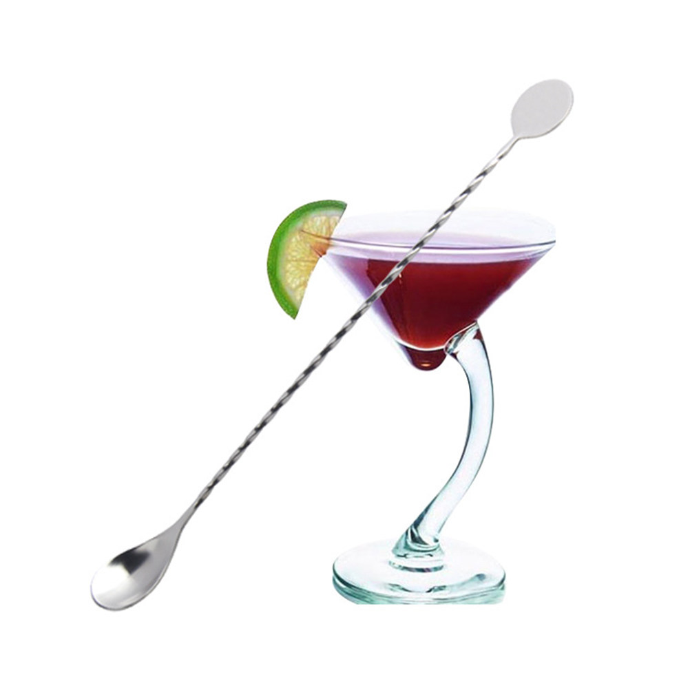 2Pcs Stainless Steel Cocktail  - Bar Spoon Twisted avaliação e preço