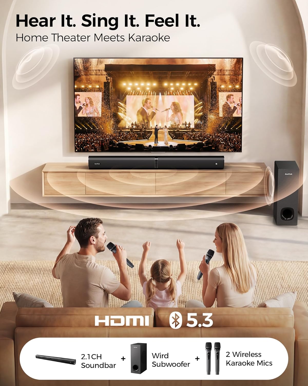 Soundbar with Subwoofer for TV - Home Bar And Theater avaliação e preço