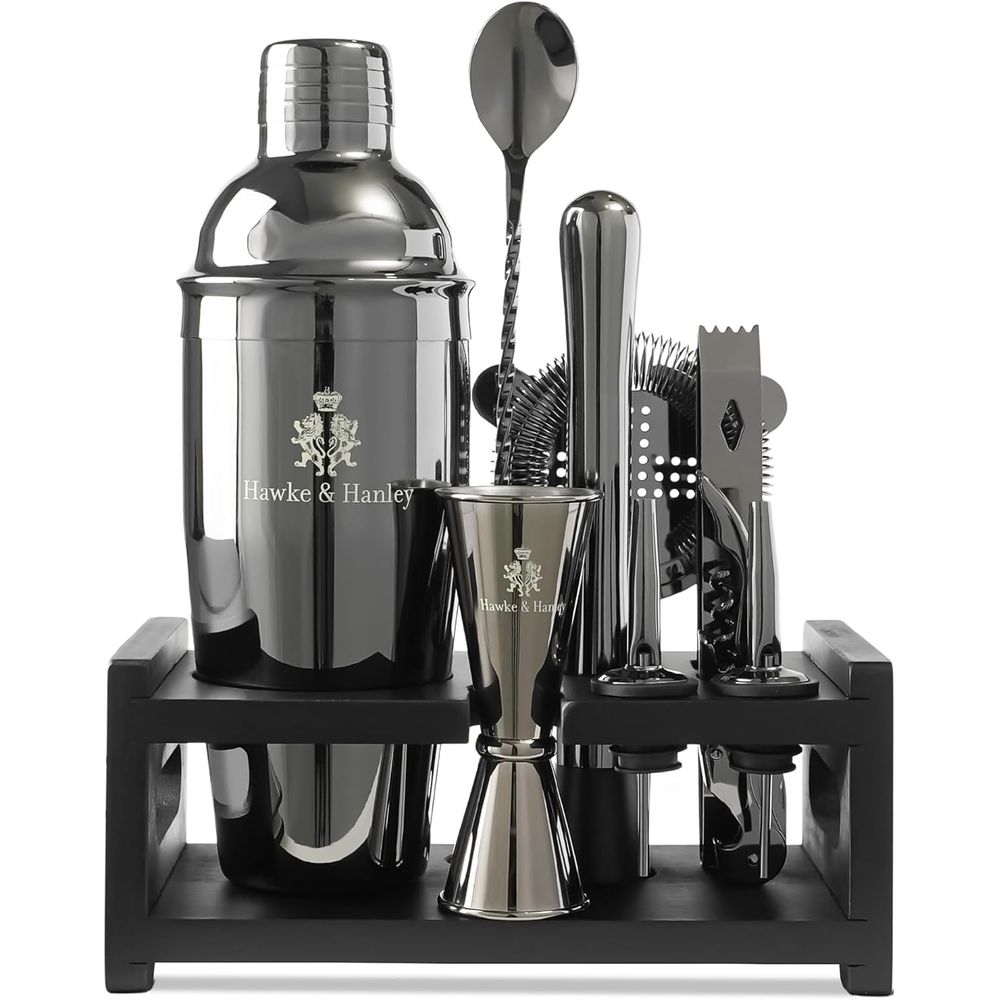 Cocktail Shaker Bar Set with i - Cocktail Recipe Book avaliação e preço