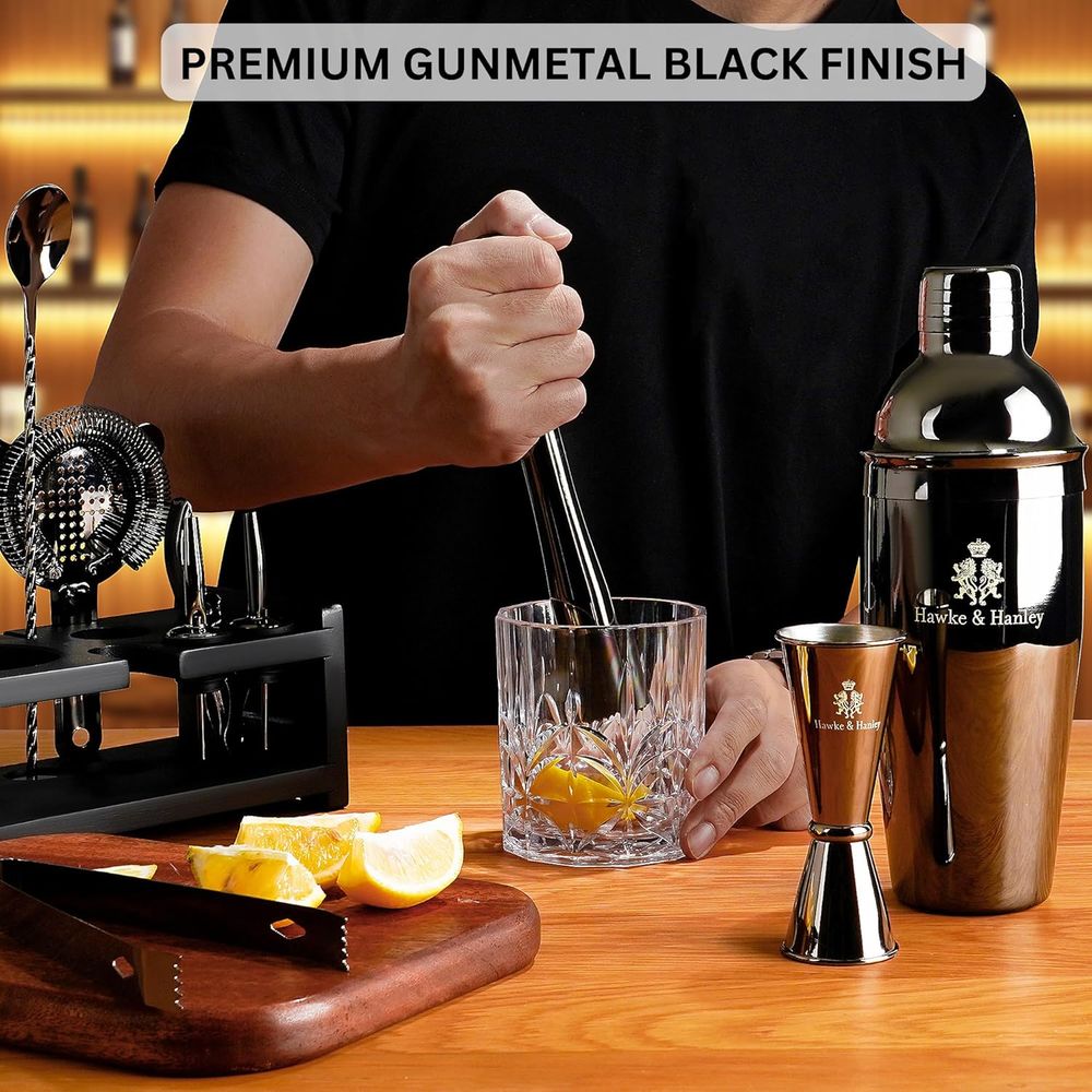 Cocktail Shaker Bar Set with i - Cocktail Recipe Book avaliação e preço