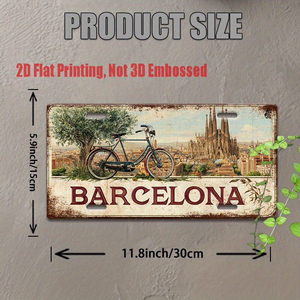 2D Flat, 1 Piece Vintage Metal - Home Barcelona avaliação e preço