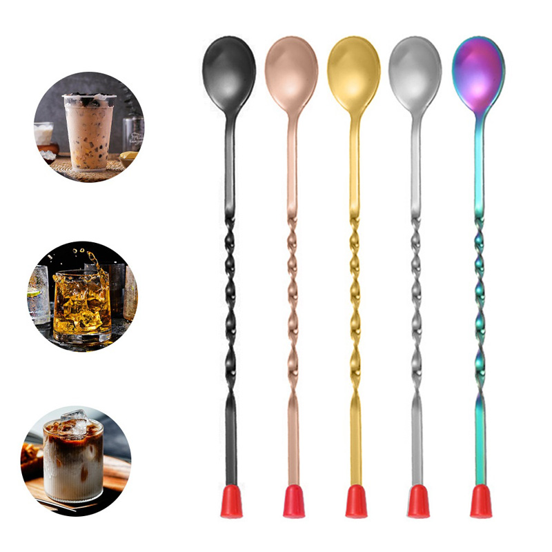 100Pcs/Lot Stainless Steel Twi - Bar Spoon Twisted avaliação e preço