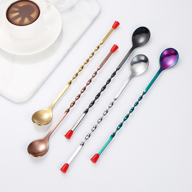 100Pcs/Lot Stainless Steel Twi - Bar Spoon Twisted avaliação e preço