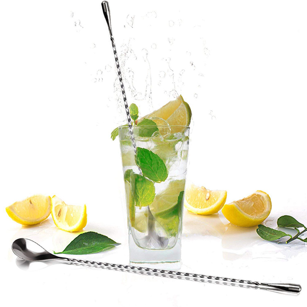 2Pcs Long Stainless Steel Cock - Bar Spoon Twisted avaliação e preço