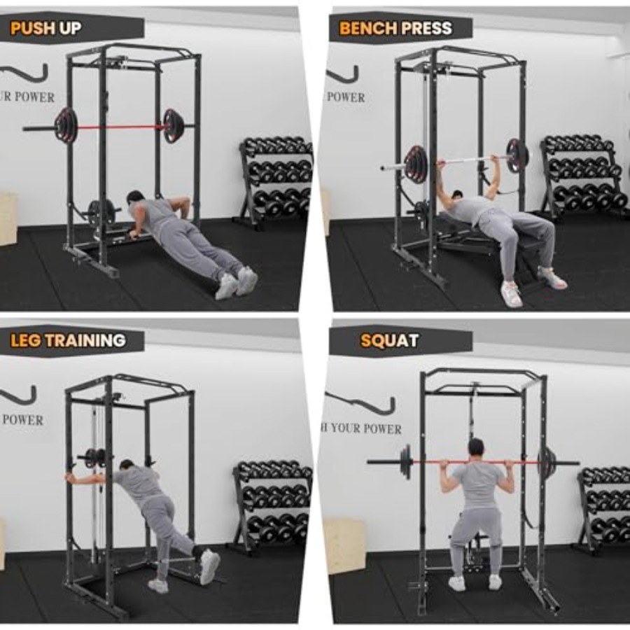1600 Lbs Power Rack for Home G - Home Bar And Gym avaliação e preço