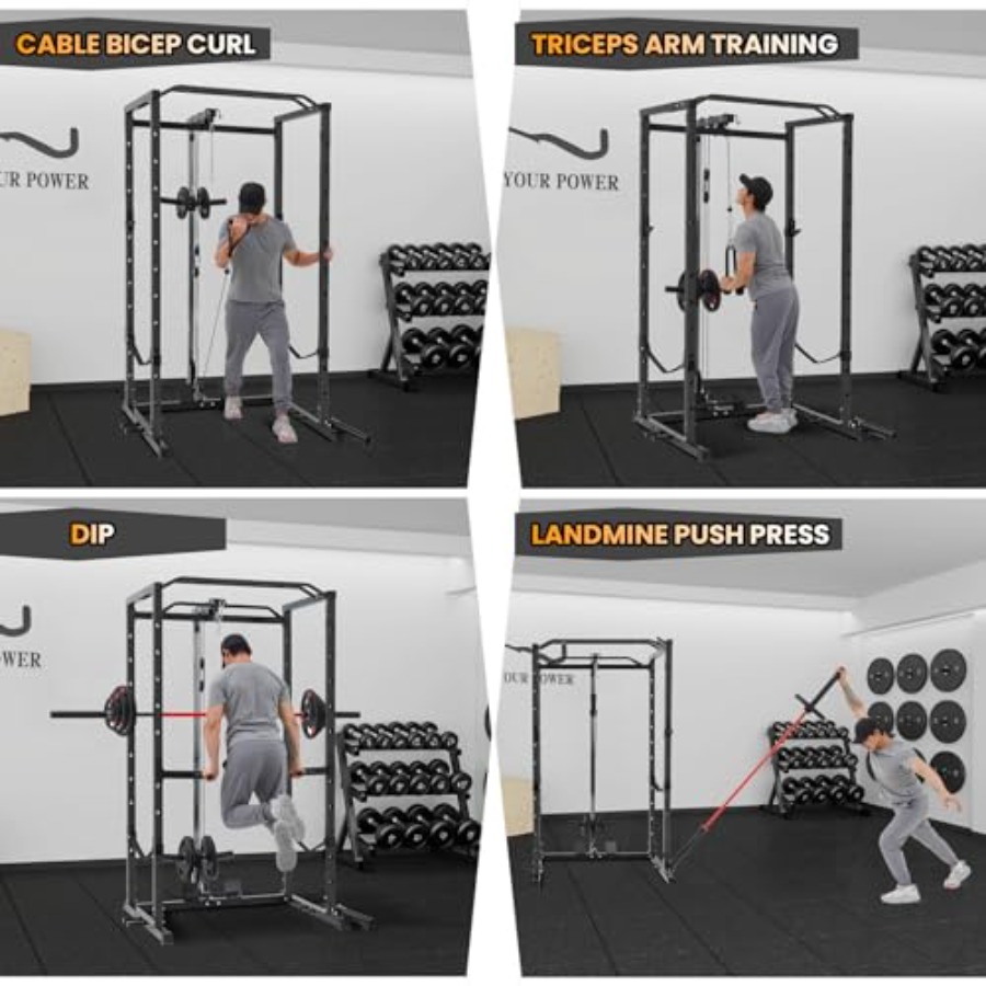 1600 Lbs Power Rack for Home G - Home Bar And Gym avaliação e preço