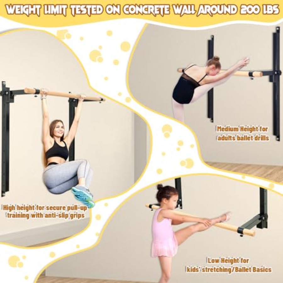 Wall Mounted Ballet Barre 4ft  - Home Bar And Gym avaliação e preço