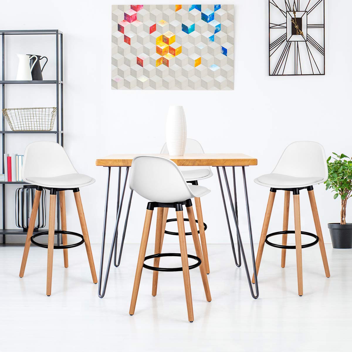 Modern Armless Bar Stool Set P - Home Bar Stools avaliação e preço