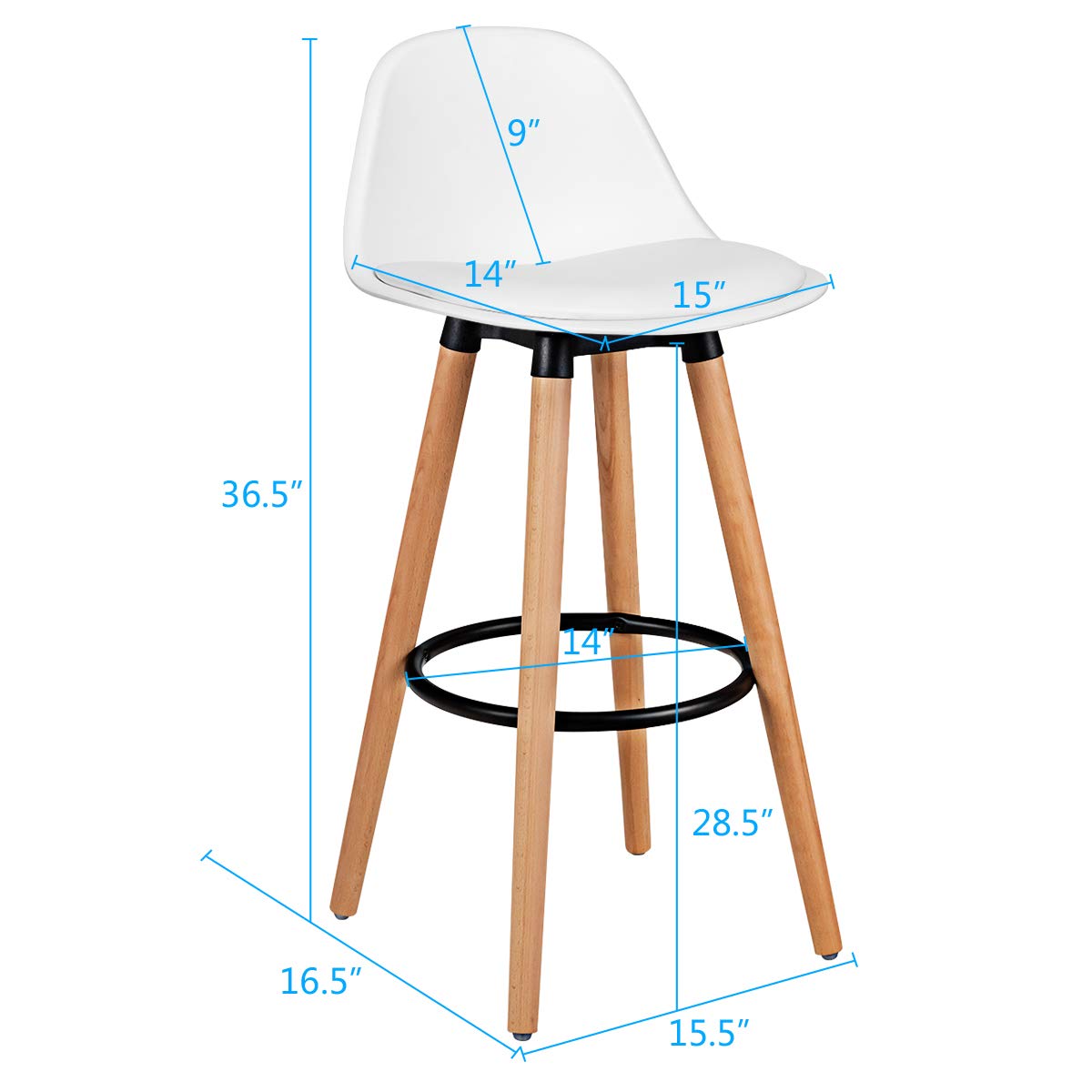 Modern Armless Bar Stool Set P - Home Bar Stools avaliação e preço