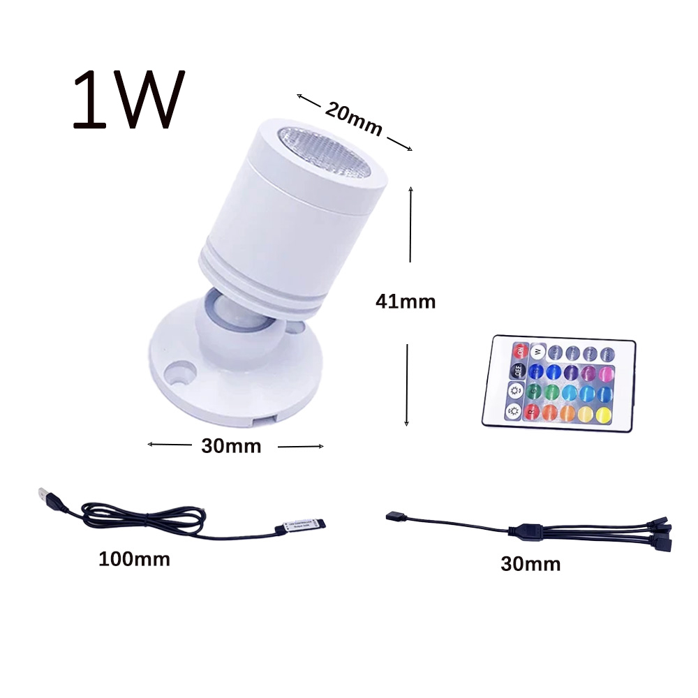 USB 5V RGB Mini LED Spotlight  - Home Bar And Counter avaliação e preço