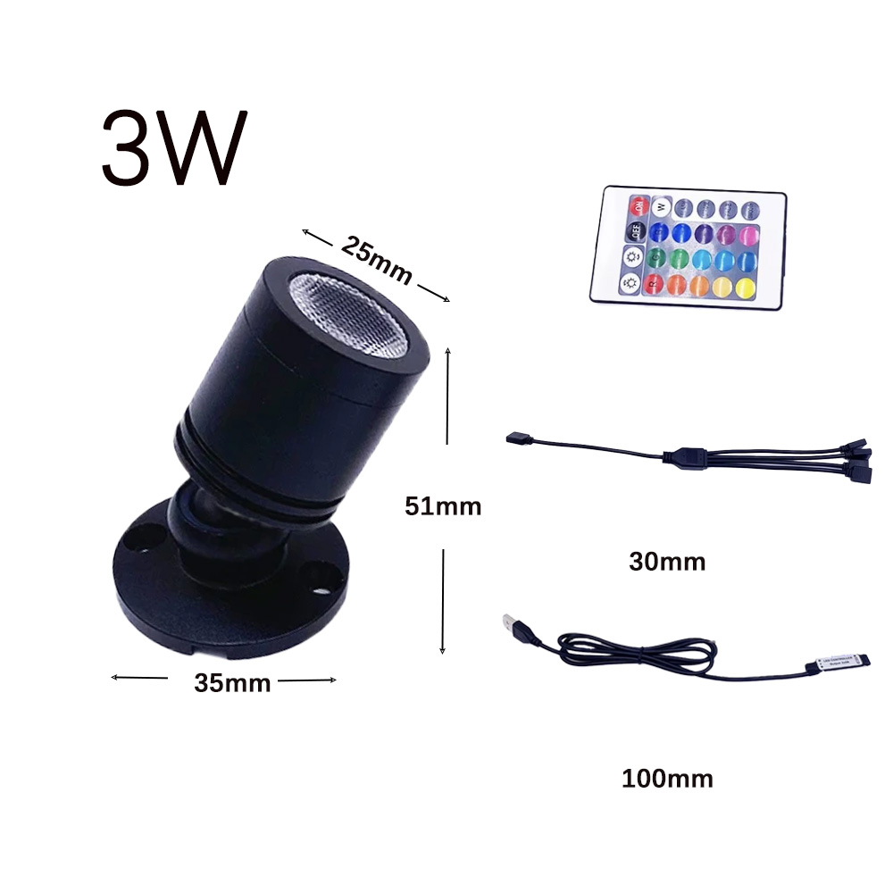 USB 5V RGB Mini LED Spotlight  - Home Bar And Counter avaliação e preço