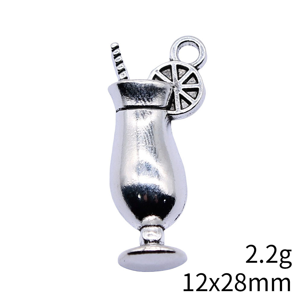 4pcs 12x28mm Antique Silver Co - Old Fashioned Glass avaliação e preço