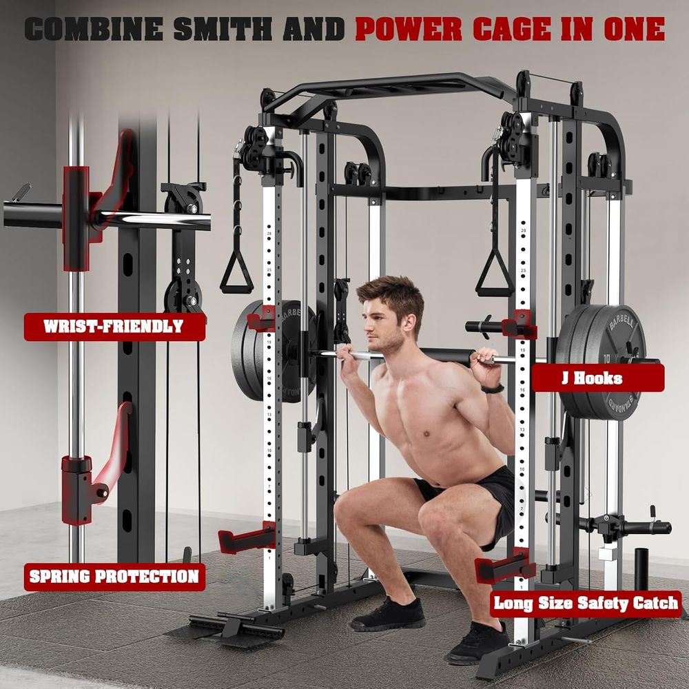 Versatile Power Cage with Adju - Home Bar And Gym avaliação e preço