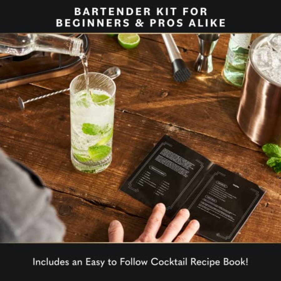 Bartender Kit - 22-Piece Cockt - Cocktail Recipe Book avaliação e preço