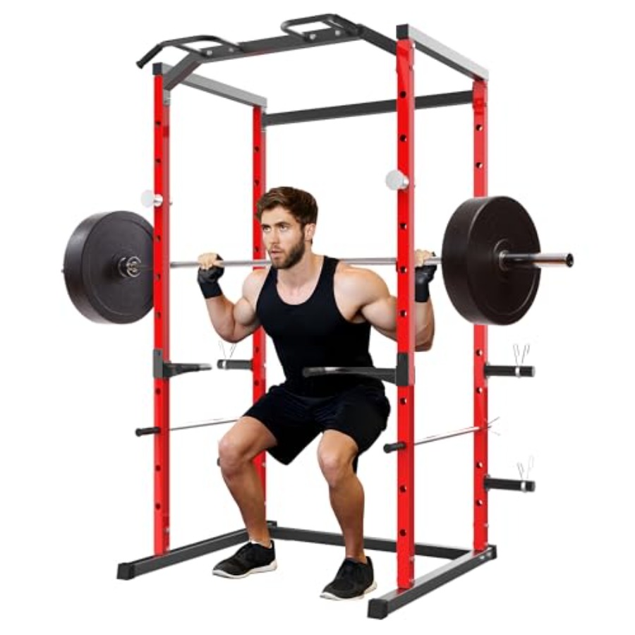 Heavy-Duty Power Cage with Pul - Home Bar And Gym avaliação e preço