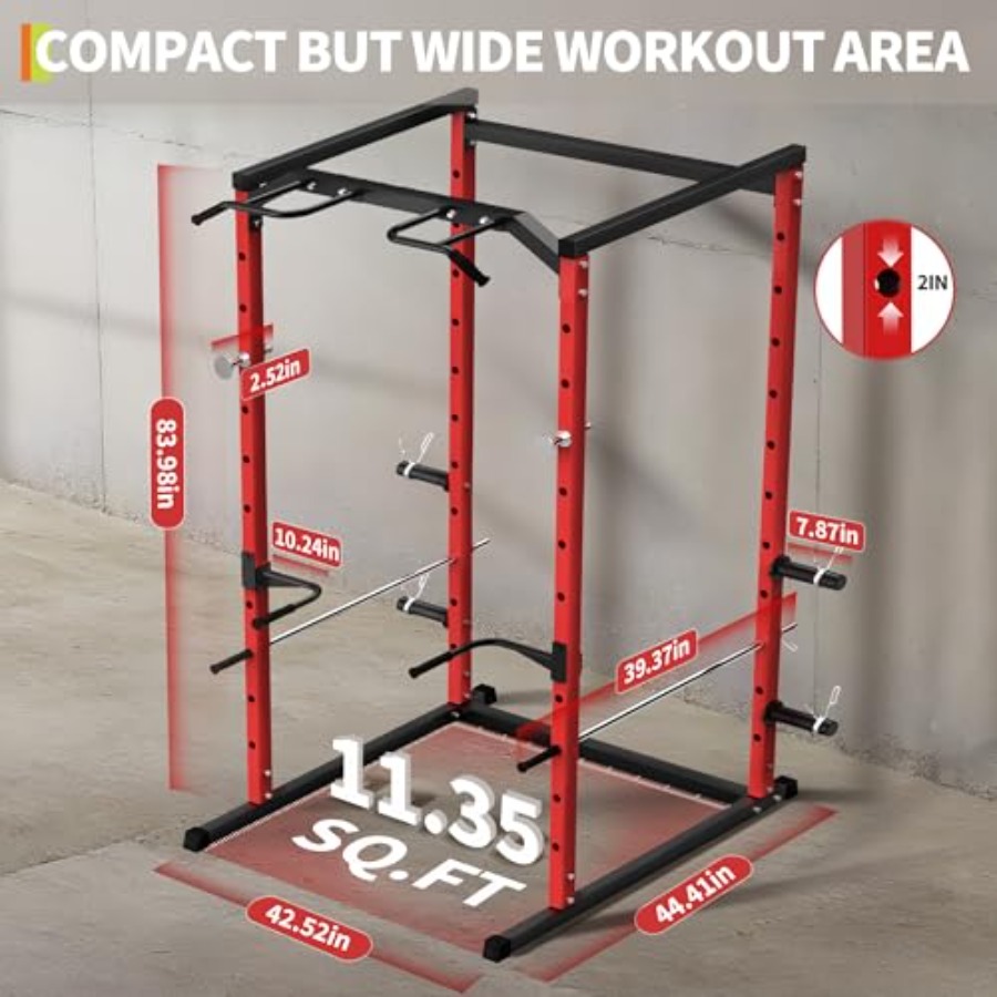 Heavy-Duty Power Cage with Pul - Home Bar And Gym avaliação e preço