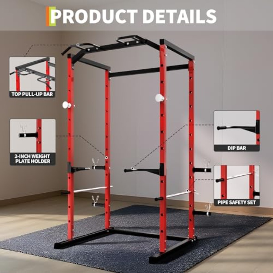 Heavy-Duty Power Cage with Pul - Home Bar And Gym avaliação e preço
