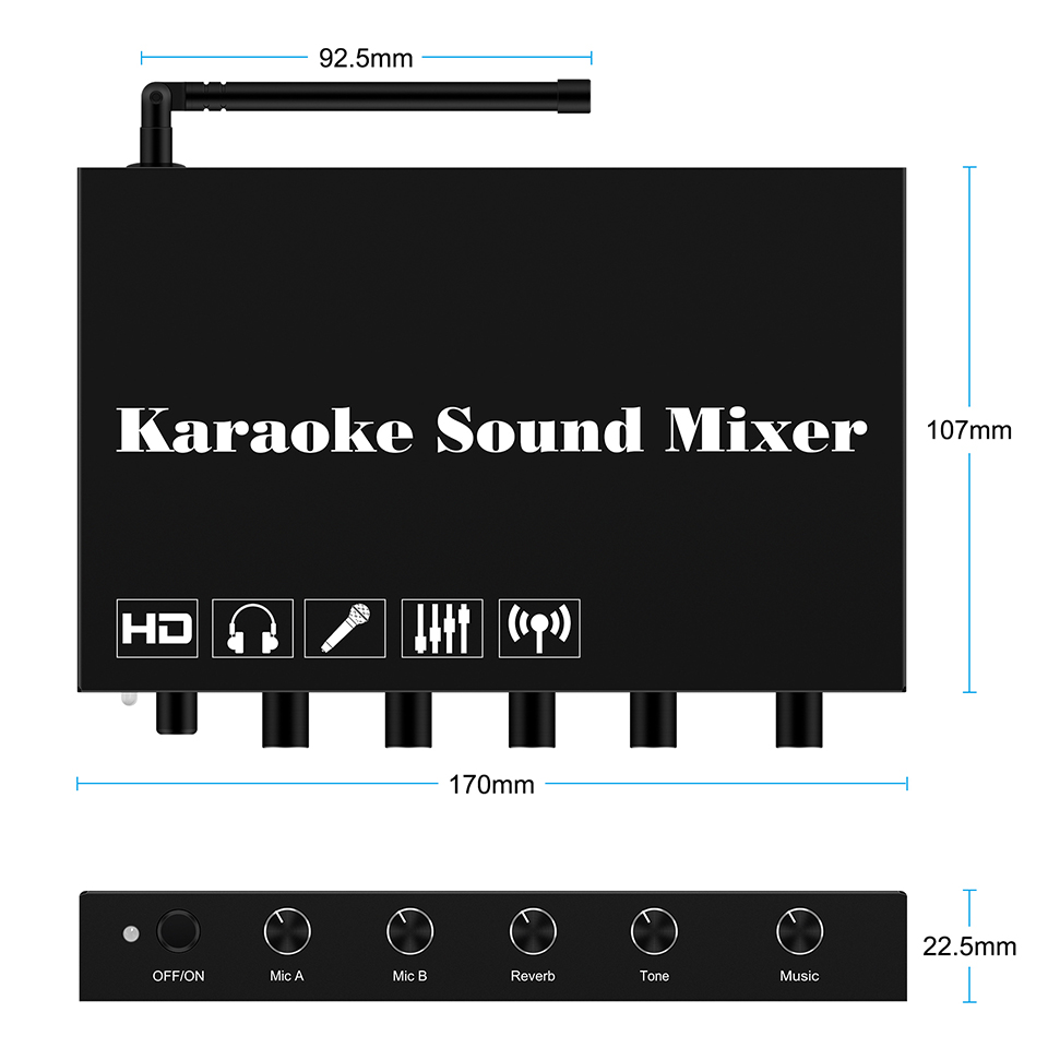 HDMI Karaoke Player Mixer Home - Home Bar And Theater avaliação e preço