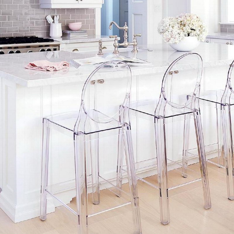 8Pcs Fashion Home Decor Clear  - Home Bar Stools avaliação e preço