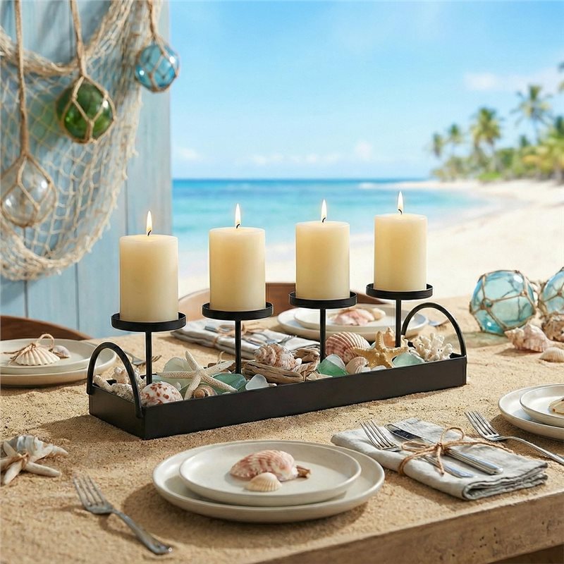 【ALLOWANCE】Candle Holder Black - Home Bar Stand avaliação e preço