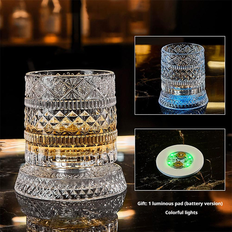 360° Rotating Whiskey Glass wi - Old Fashioned Glass avaliação e preço