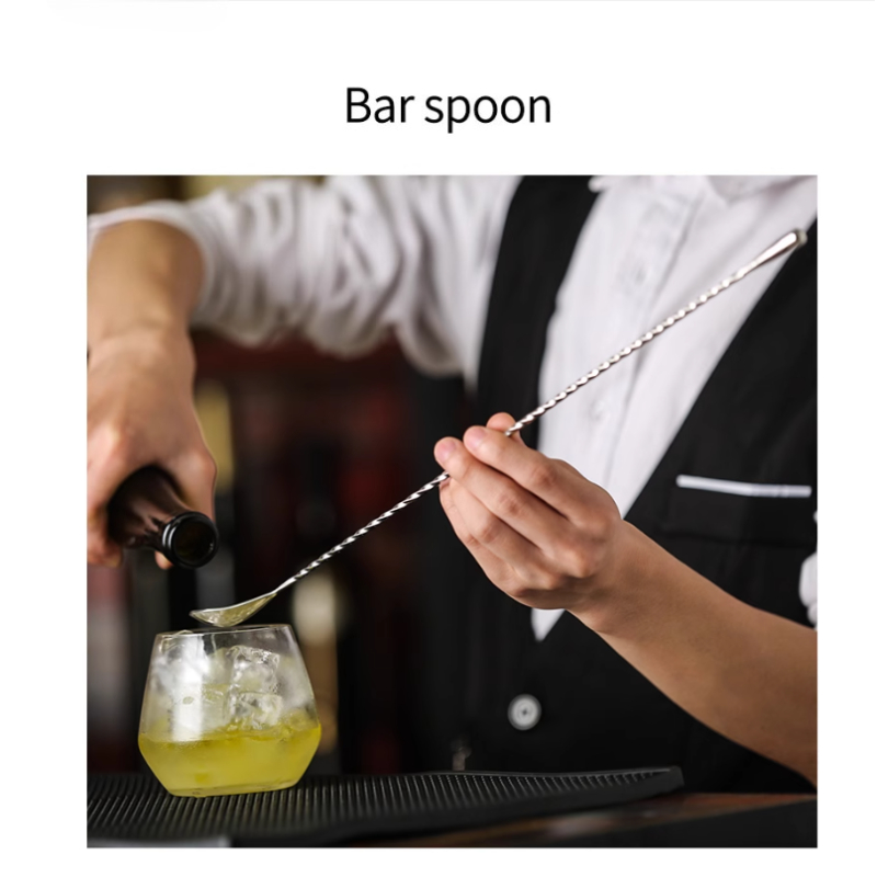 1Pcs Cocktail Bar Spoon Stainl - Bar Spoon Twisted avaliação e preço