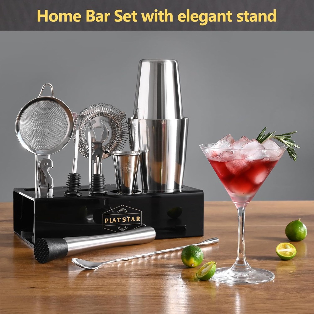 Complete Bartender Kit with St - Cocktail Recipe Book avaliação e preço