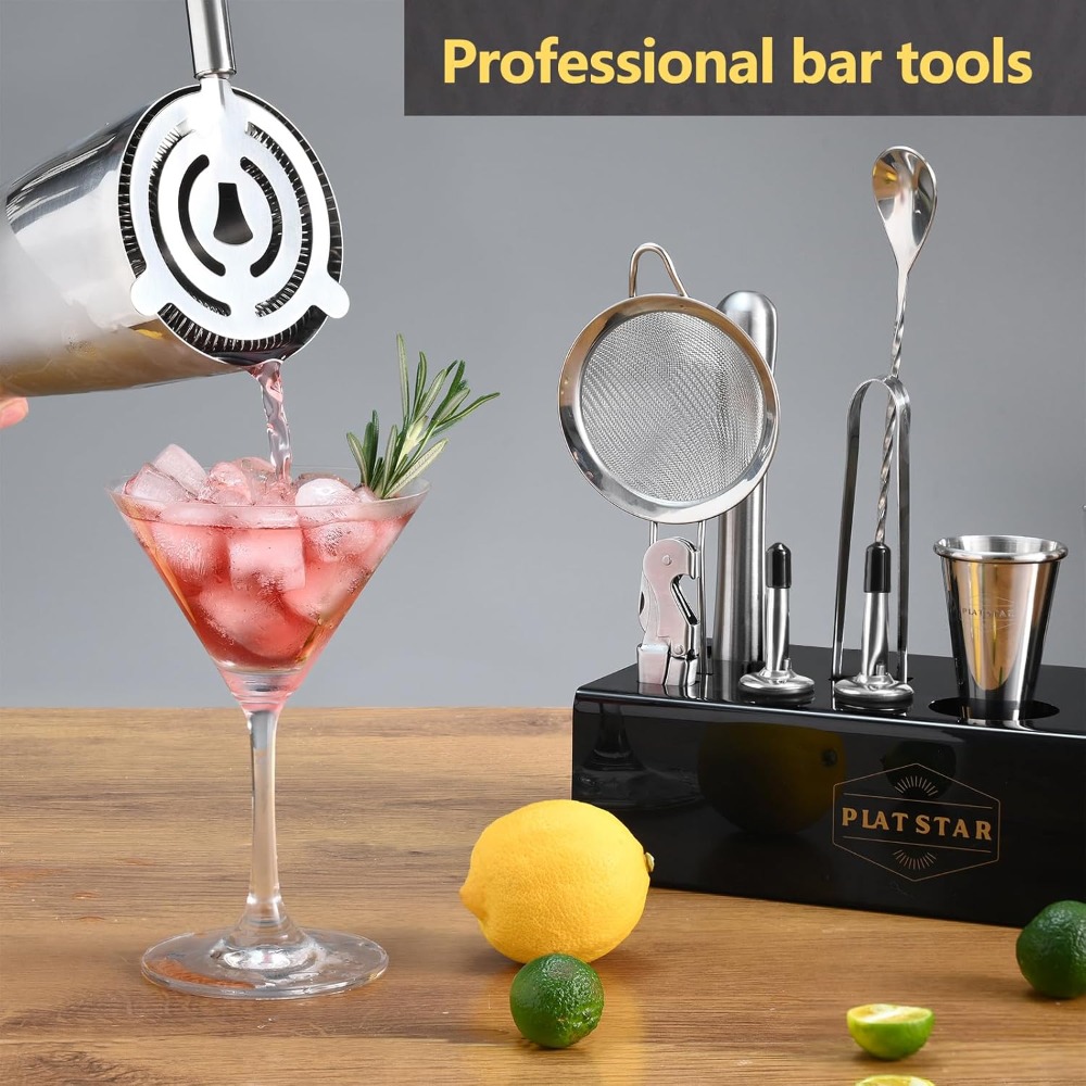 Complete Bartender Kit with St - Cocktail Recipe Book avaliação e preço