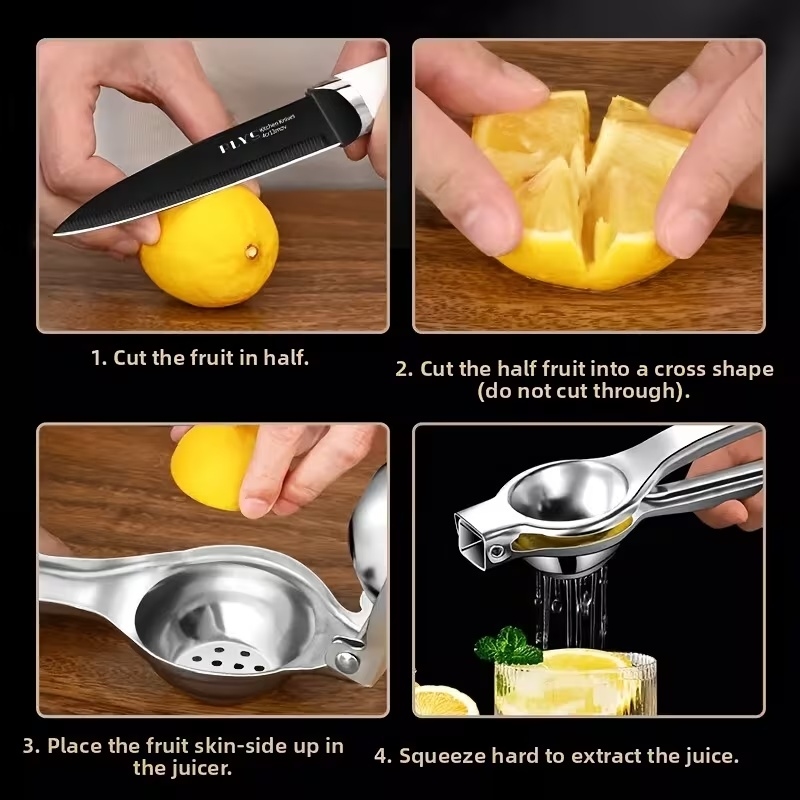 1pc Stainless Steel Manual Lem - Citrus Juicer Bar avaliação e preço