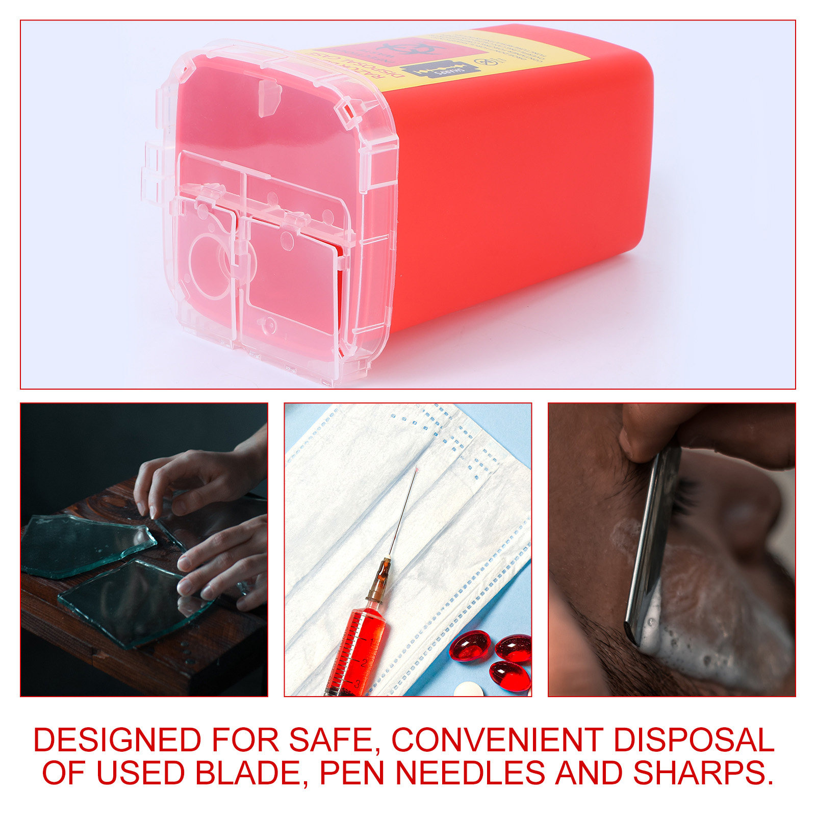 1pc Blade Disposal Container A - Home Barbershop avaliação e preço