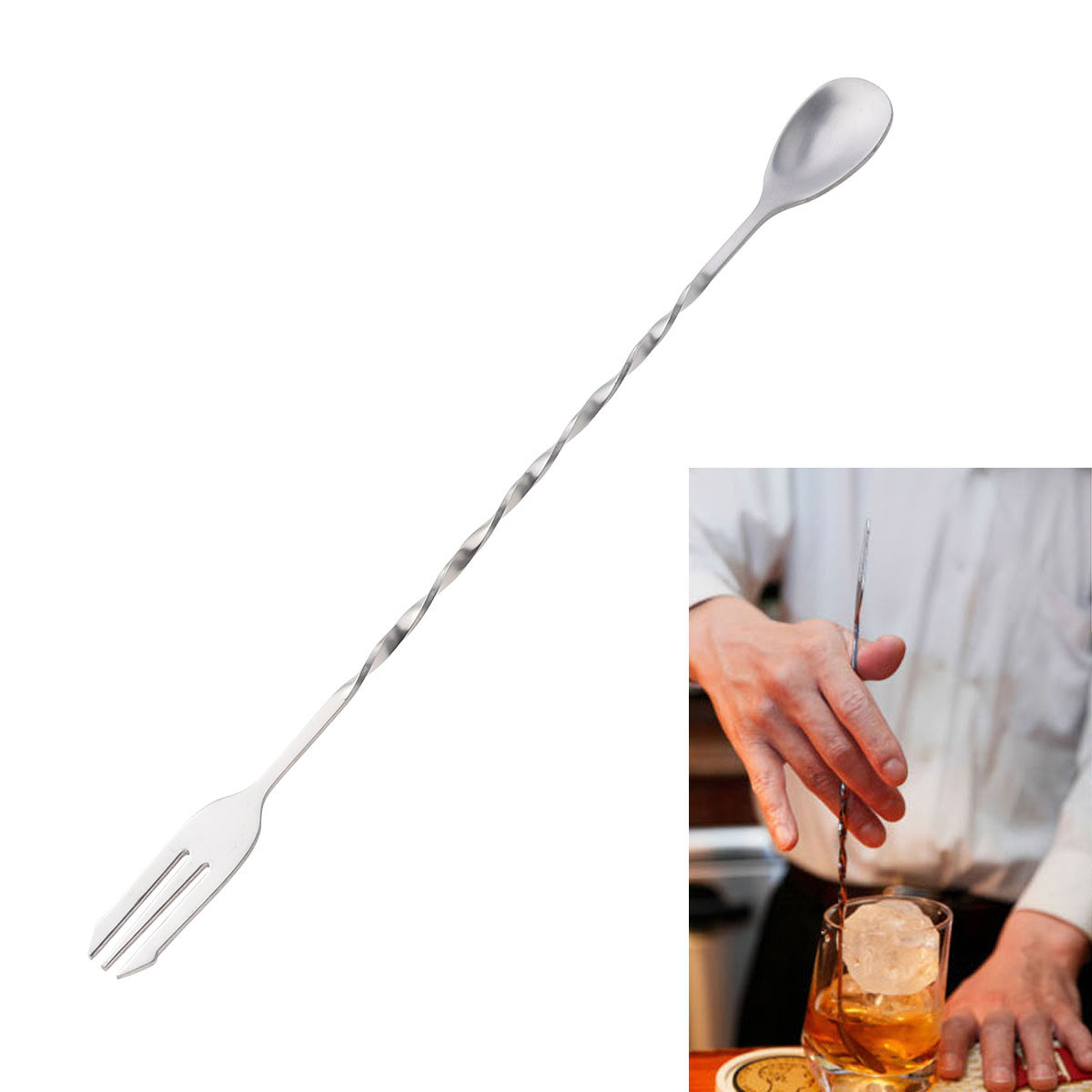 Professional 304 Stainless Ste - Bar Spoon Twisted avaliação e preço