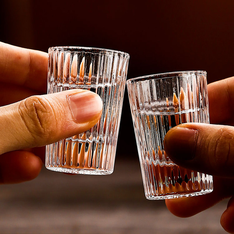6pcs Set 20ml Striped Foreign  - Old Fashioned Glass avaliação e preço