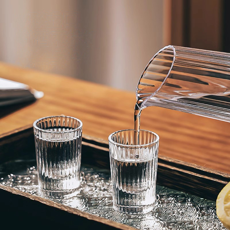 6pcs Set 20ml Striped Foreign  - Old Fashioned Glass avaliação e preço