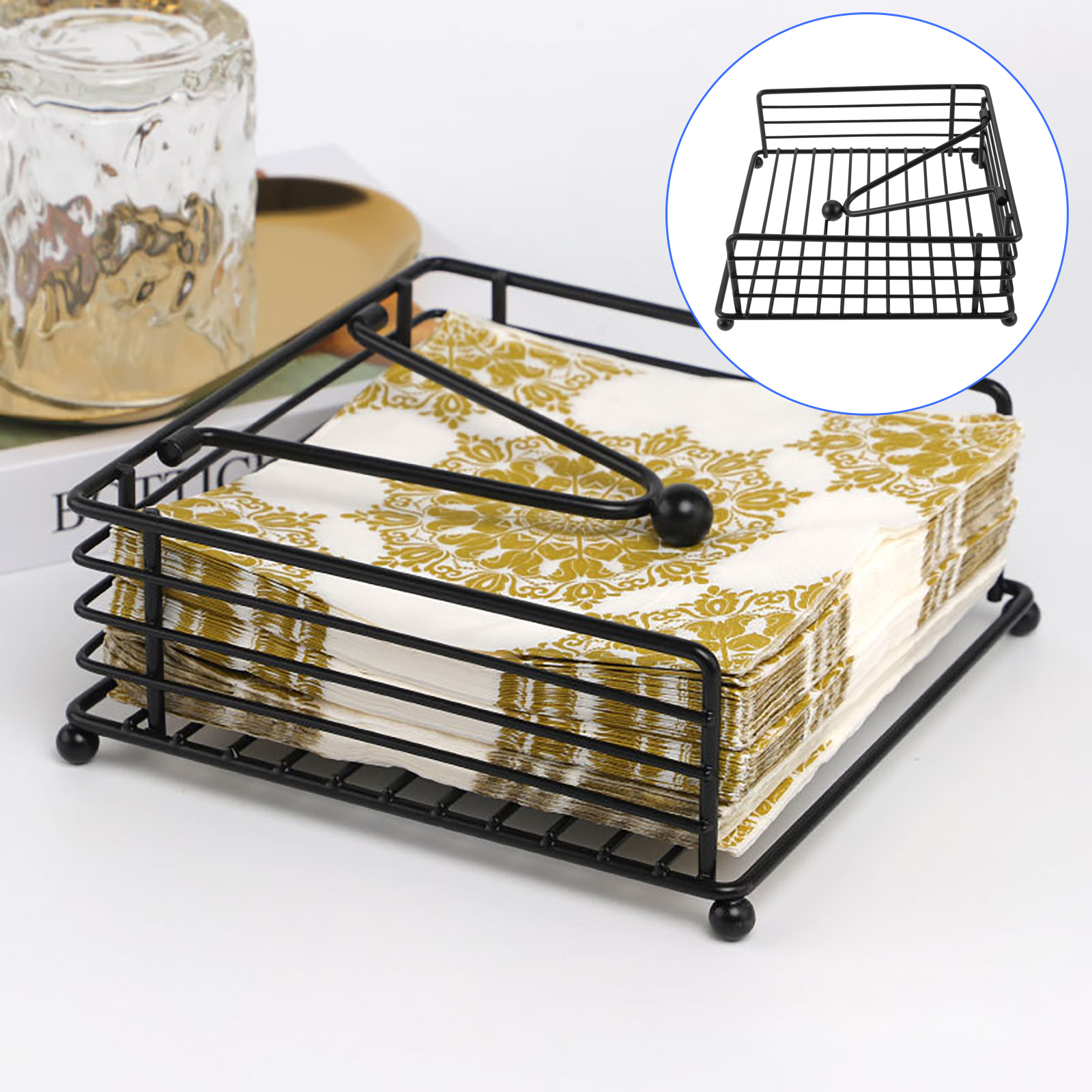 1PC Modern Napkin Holder Frost - Home Bar Stand avaliação e preço
