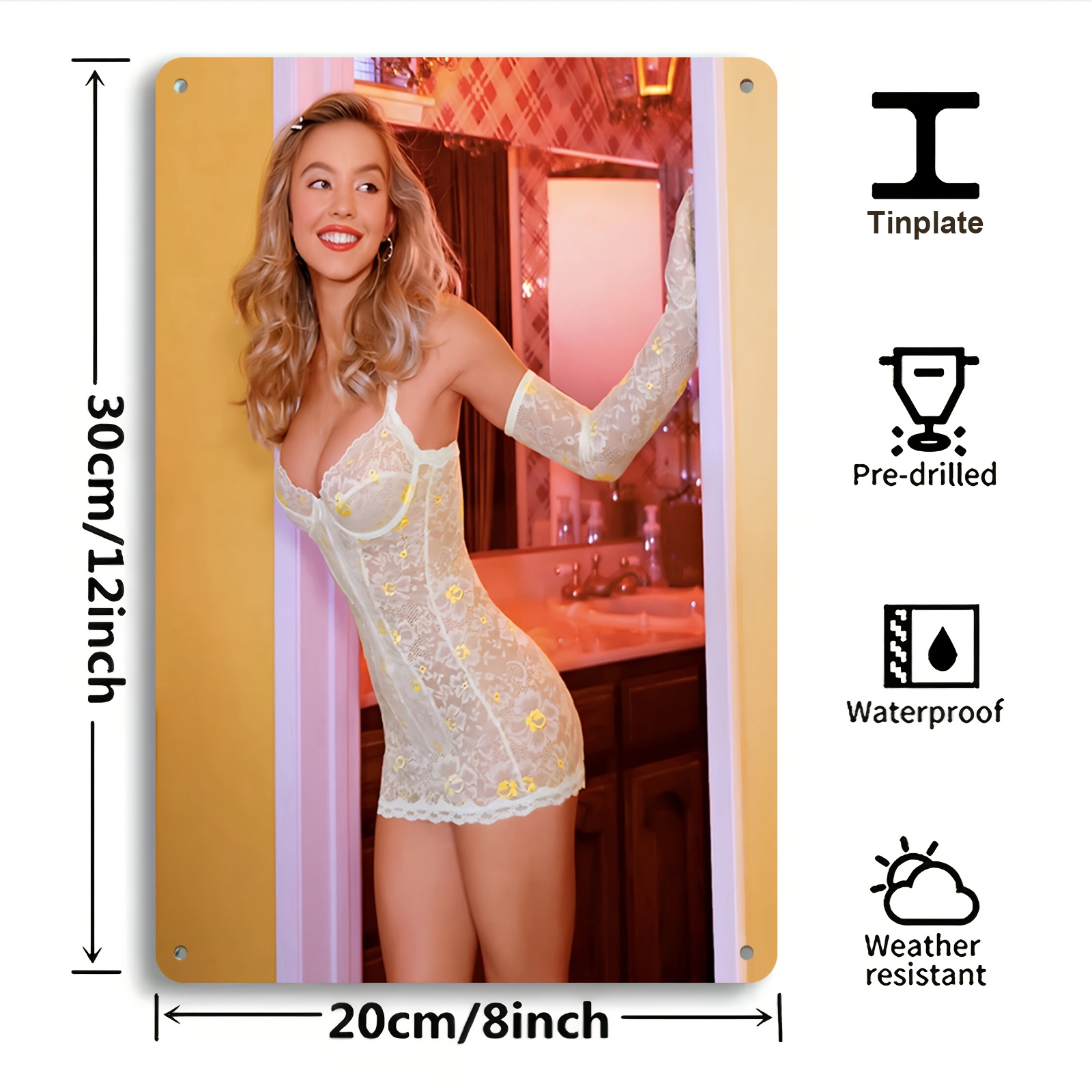 Sydney Sweeney Euphoria Metal  - Home Bar Sydney avaliação e preço